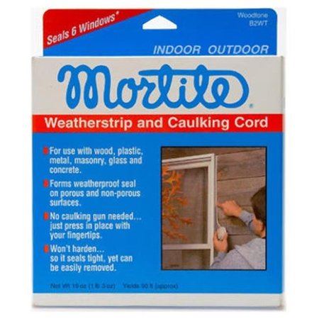 THERMWELL PRODUCTS Thermwell B2WT Wood tone Mortie Caulking Cord Weather-Strip - 90 ft. 664110